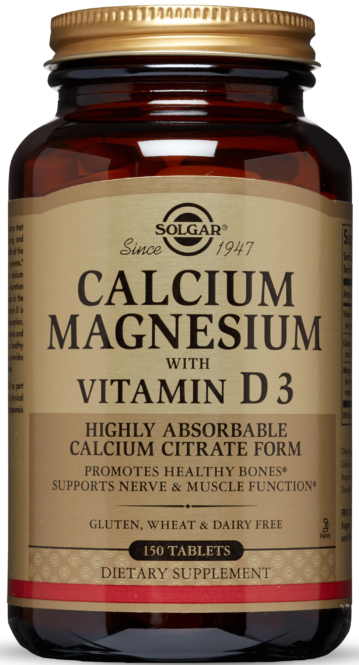 Solgar Calcium Magnesium with Vitamin D3 Tablets 150 таблеток
