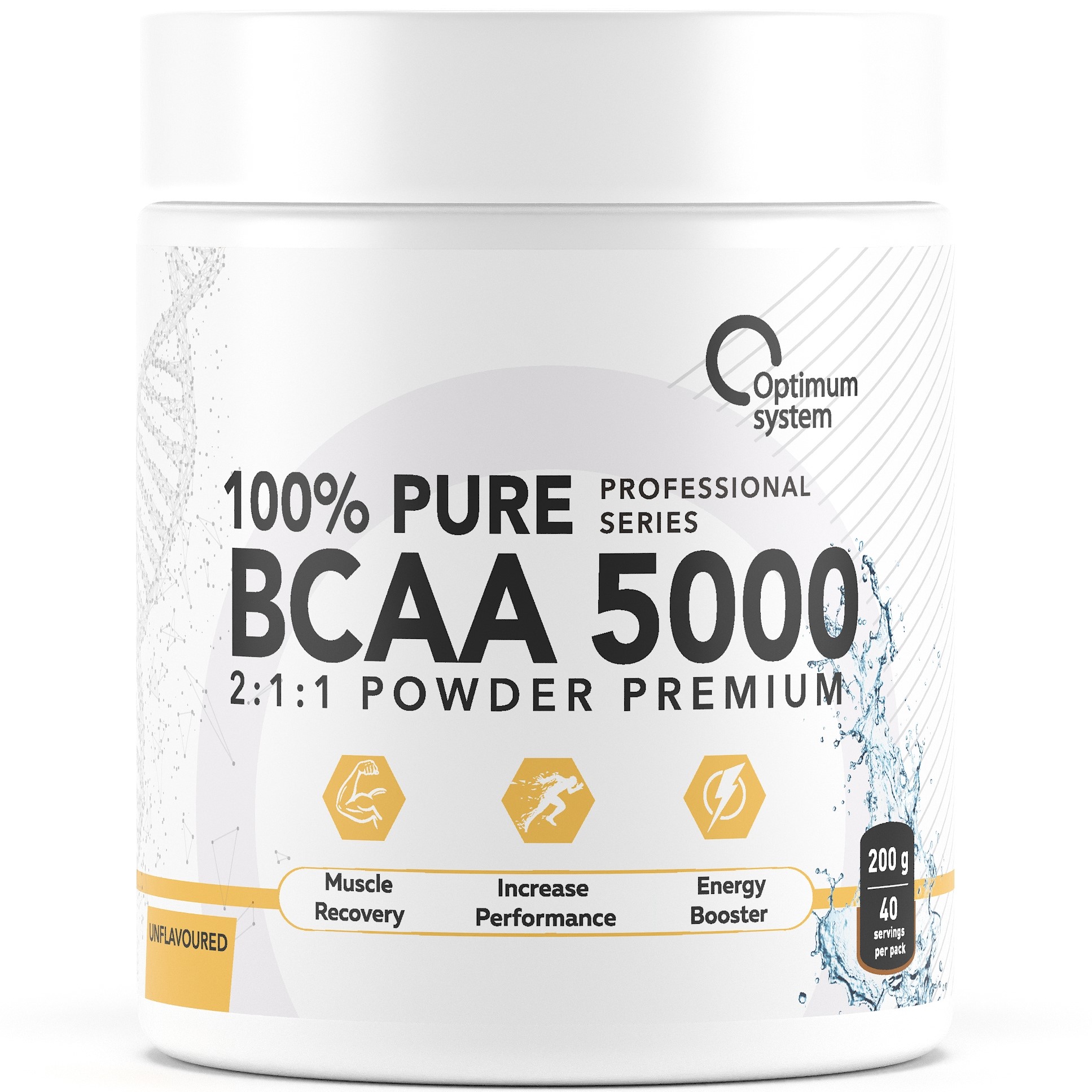 Optimum System 100% Pure BCAA 5000 Powder 200 грамм