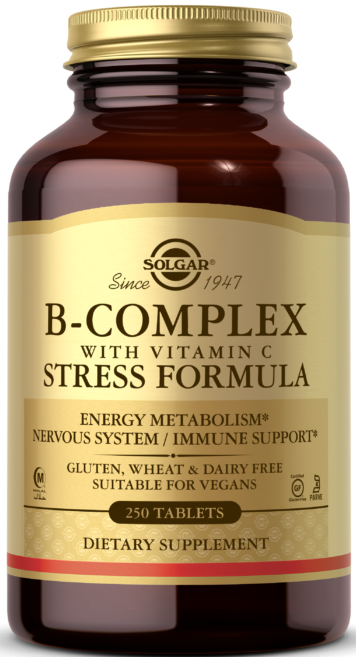 Solgar B-Complex With Vitamin C Stress Formula Tablets 250 таблеток