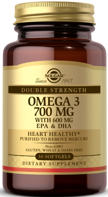 Solgar Double Strength Omega-3 700 mg Softgels 30 капсул