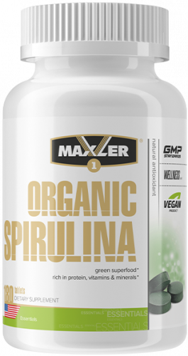 Maxler Organic Spirulina 180 таблеток