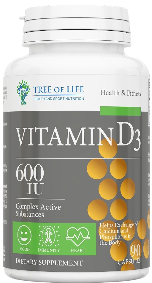 Tree of Life Vitamin D3 600ME 90 капсул