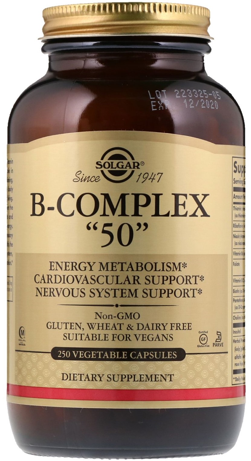 Solgar B-Complex 50 Vegetable Capsules 250 капсул