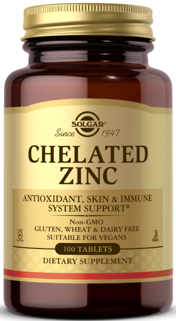 Solgar Chelated Zinc Tablets 100 таблеток