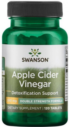 Swanson Apple Cider Vinegar (Яблочный уксус) 200 мг 120 таблеток