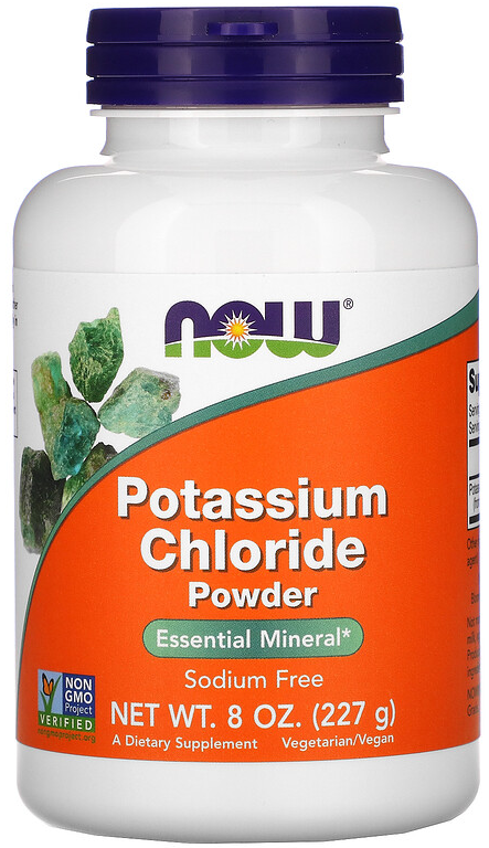 NOW Potassium Chloride (Хлорид Калия порошок) 227 грамм