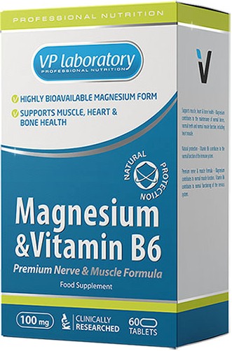 VPLAB Magnesium & Vitamin B6 60 таблеток