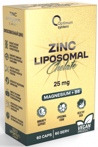 Optimum System Liposomal Zinc Сhelate Gold Series 25 мг 60 капсул