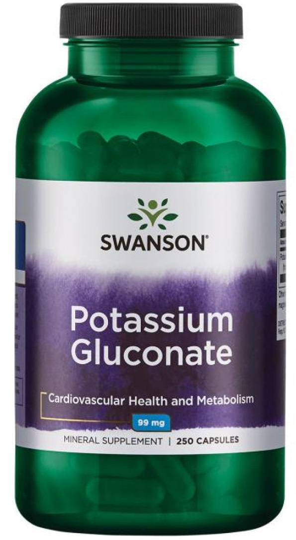Swanson Potassium Gluconate 99 мг (Калий Глюконат) 100 капс