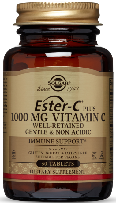 Solgar Ester-C Plus 1000 mg Vitamin C Tablets 30 таблеток
