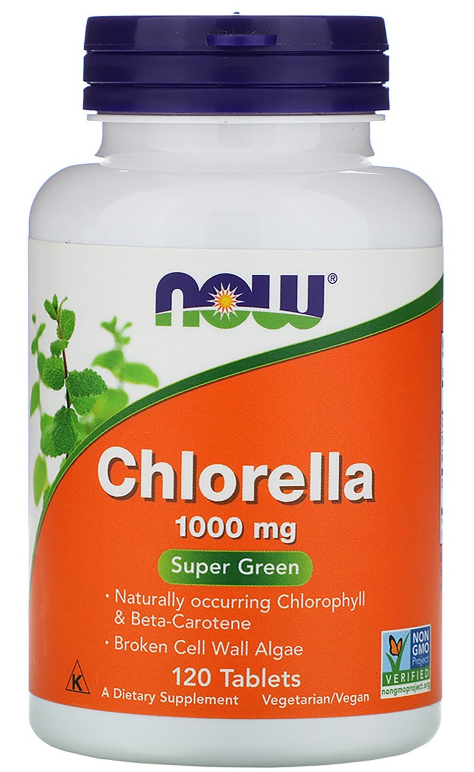 Now Organic Chlorella 1000 mg 120 таб.