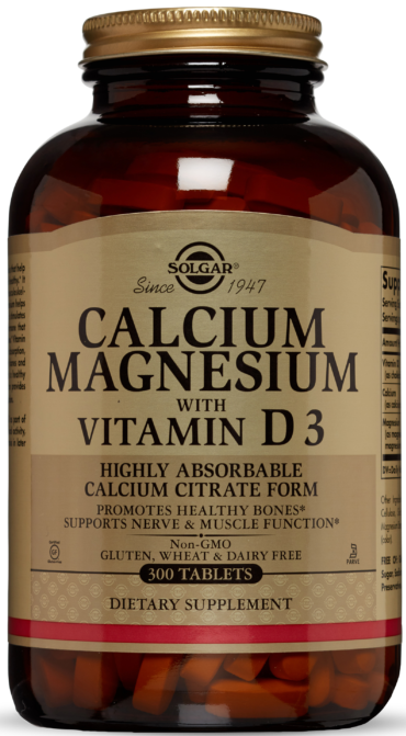 Solgar Calcium Magnesium with Vitamin D3 Tablets 300 таблеток