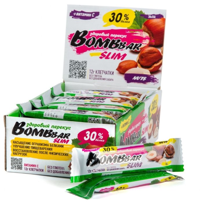 Bombbar SLIM протеиновый батончик 35 грамм