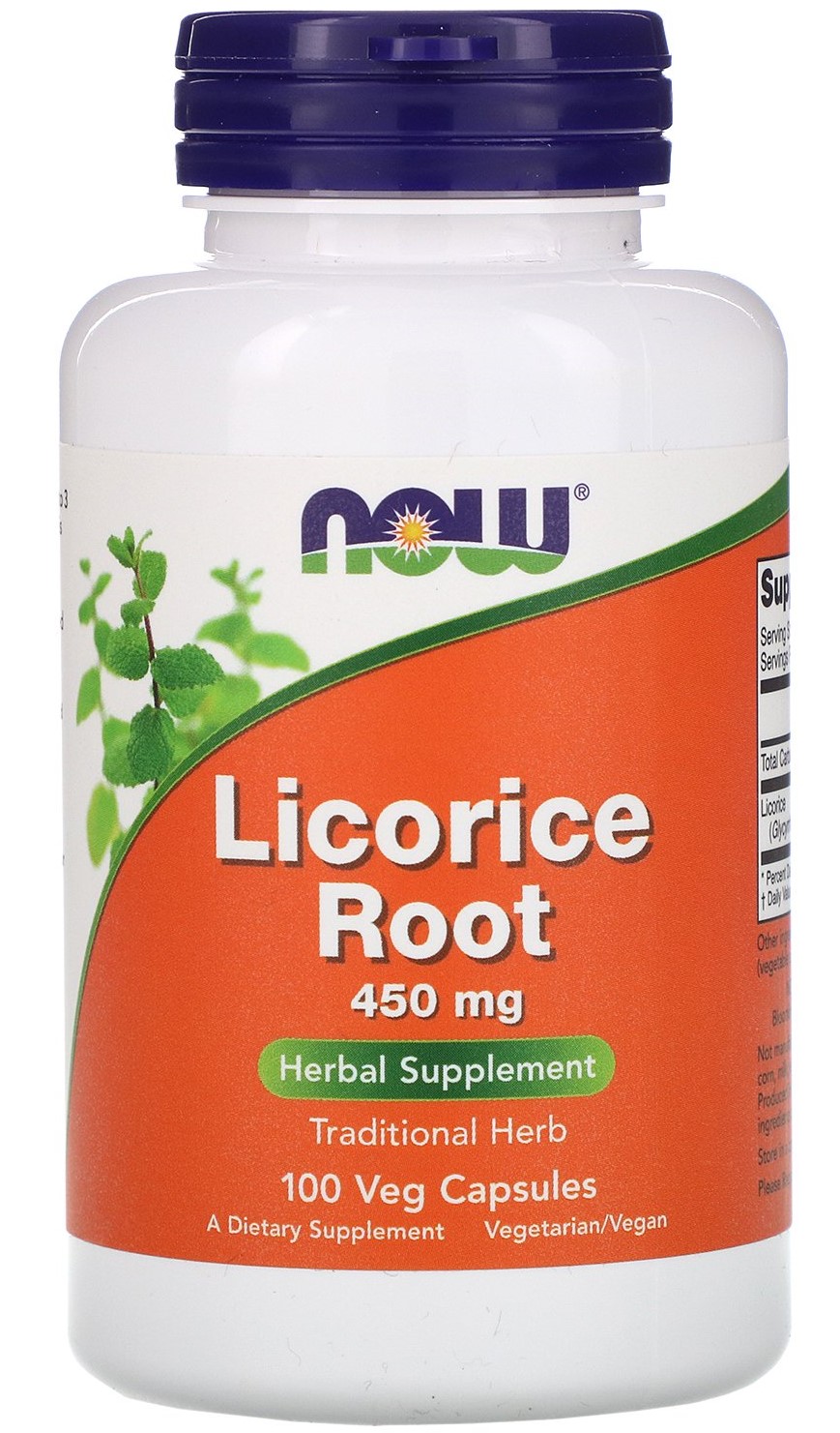 Корень Солодки NOW Licorice Root 450 мг 100 капсул