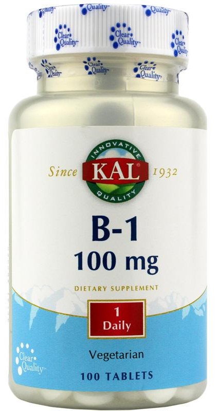 KAL Витамин B-1 100 мг (Тиамин) 100 таблекток
