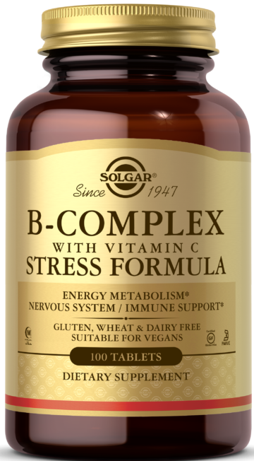 Solgar B-Complex With Vitamin C Stress Formula Tablets 100 таблеток
