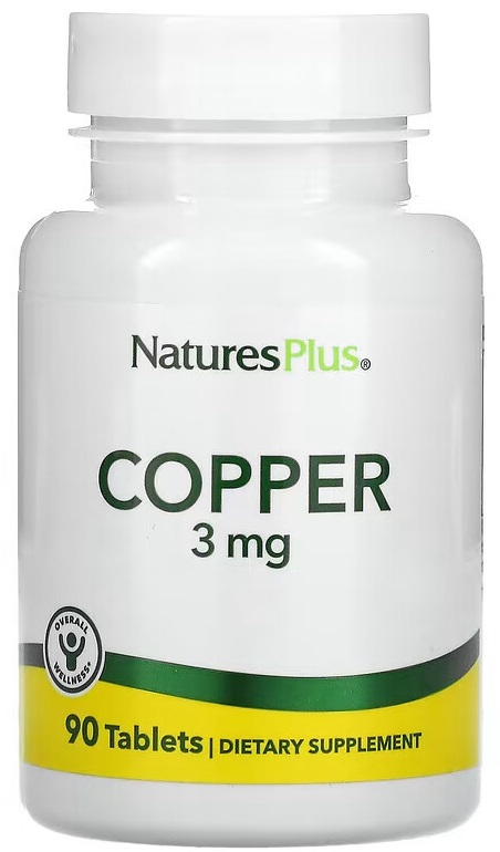 Nature's Plus Copper 3 мг 90 таблеток