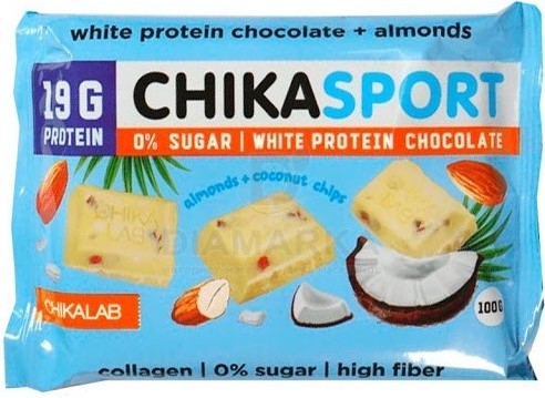Chikalab CHIKA SPORT Шоколад белый 100 грамм