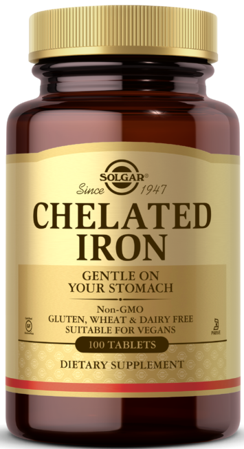 Solgar Chelated Iron Tablets 100 таблеток
