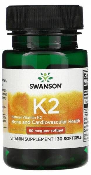 Swanson Vitamin K2 Natural 50 мкг 30 капсул