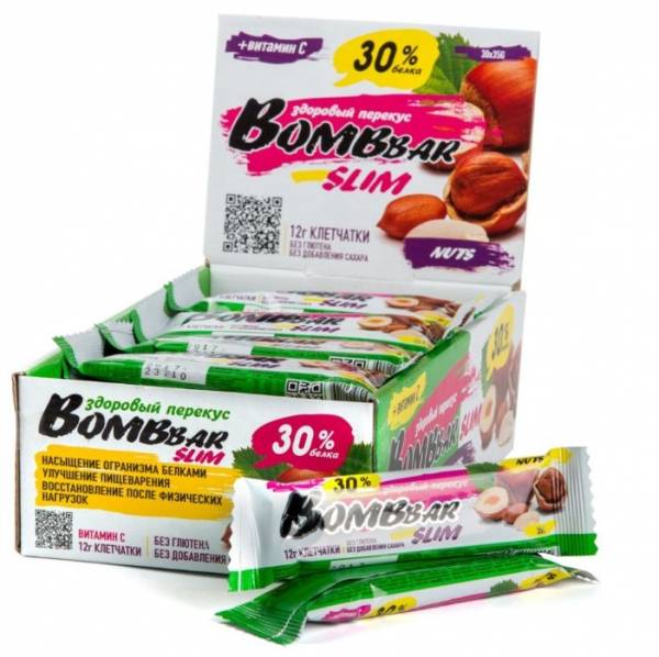 Bombbar SLIM протеиновый батончик 35 грамм
