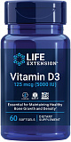 LIFE Extension Vitamin D3 125 mcg (5000 IU) 60 капс.