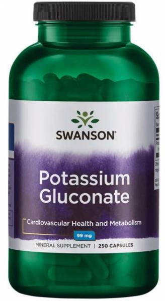 Swanson Potassium Gluconate 99 мг (Калий Глюконат) 100 капс