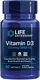 LIFE Extension Vitamin D3 125 mcg (5000 IU) 60 капс.
