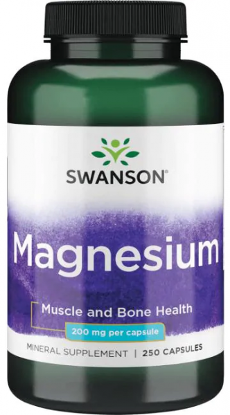 Swanson Magnesium Oxide 200 мг (Оксид магния) 250 капсул