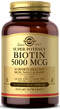 Solgar Biotin 5000 mcg Vegetable Capsules 50 капсул