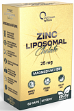 Optimum System Liposomal Zinc Сhelate Gold Series 25 мг 60 капсул