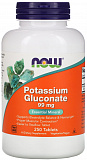 NOW Potassium Gluconate 99 мг 250 таблеток