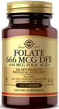 Solgar Folate 666 MCG DFE (FOLIC ACID 400 MCG) Tablets 100 таблеток