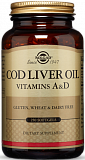 Solgar Cod Liver Oil Softgels (Vitamin A & D) 250 капсул