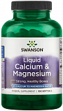 Swanson Liquid Calcium & Magnesium 100 капсул